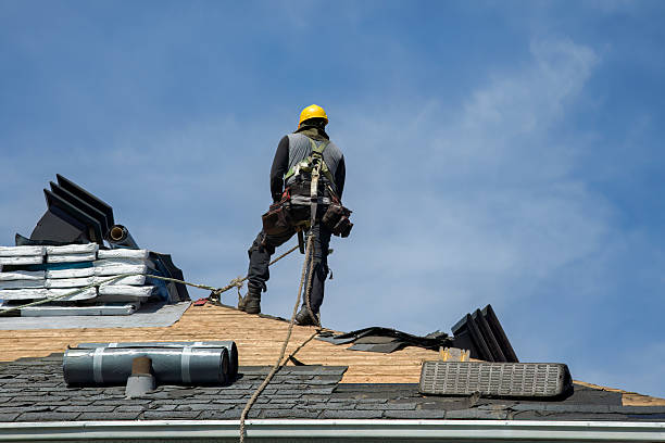 Professional Gutter Installation technician working in Monsey, NY